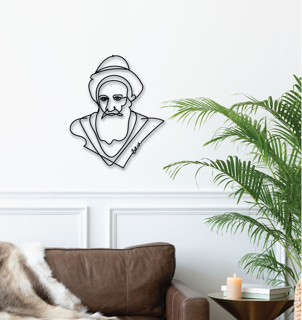 תמונה ממוזערת: דיוקן מתכת אומנותי - רבי מנחם מנדל שניאורסון - הצמח צדק