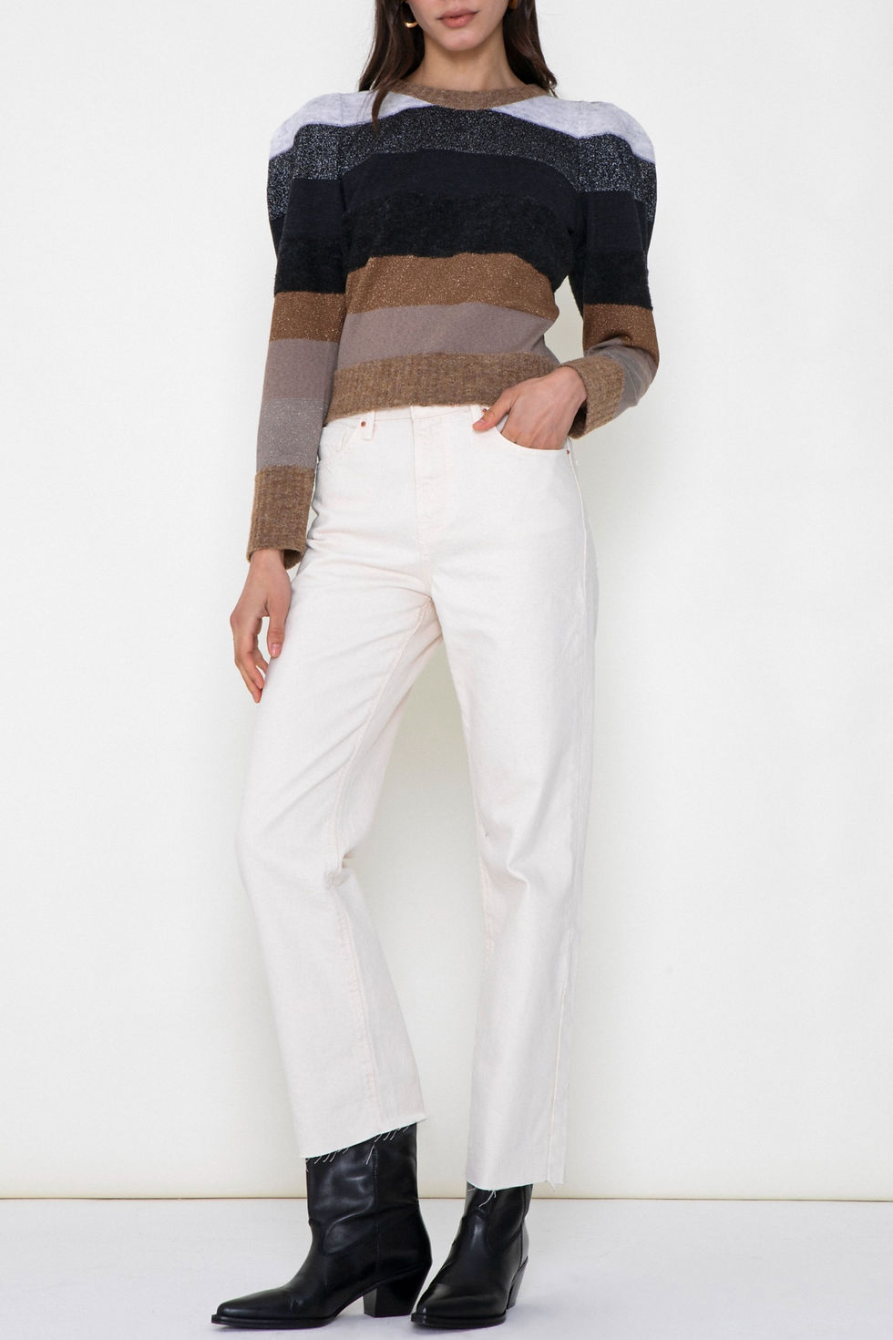 Thumbnail: Nova Merino Wool Lurex Blend Sweater