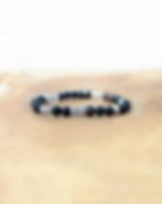 Bracelet DAERON Homme Wrap Vintage en pierres naturelles vue de face