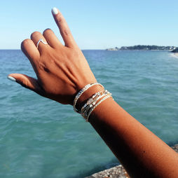 Bracelet Wrap Vintage MOON WILD en pierres naturelles. Bijou vegan.