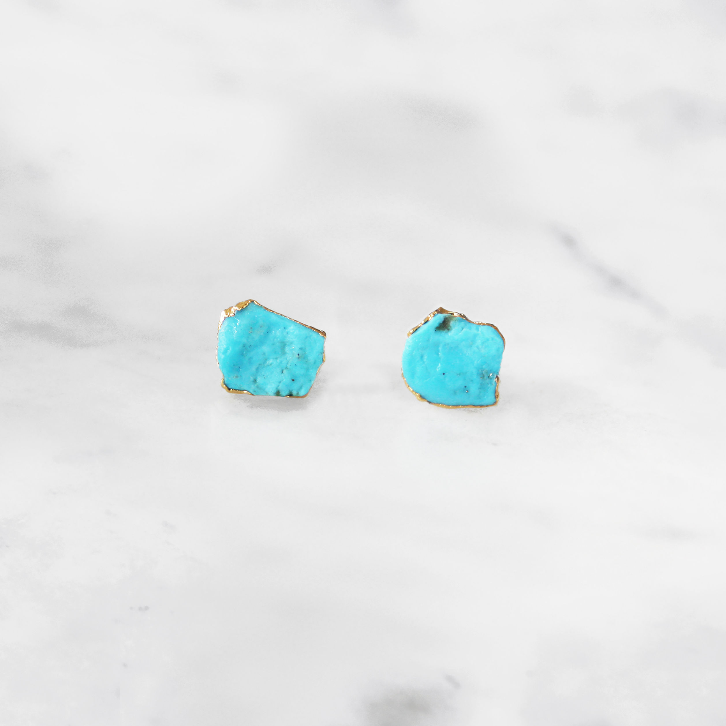TURQUOISE - Boucles d'oreilles - Pierre naturelle