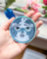 Cool Shiny Sparkly Iridescent Glitter Carly Rae Jepsen Moon Die-Cut Vinyl Sticker by Studio Oddball in Montreal