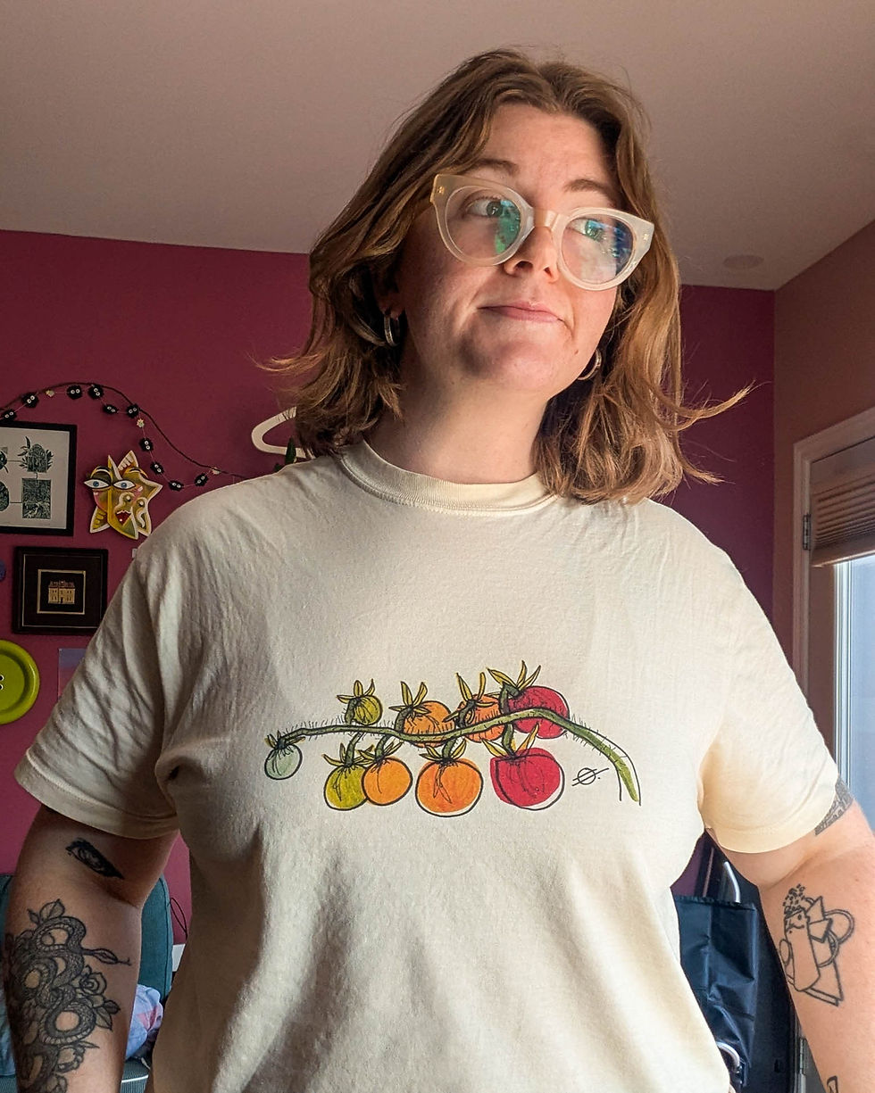 Thumbnail: Jess's Tomatoes Boxy Crop Top Shirt