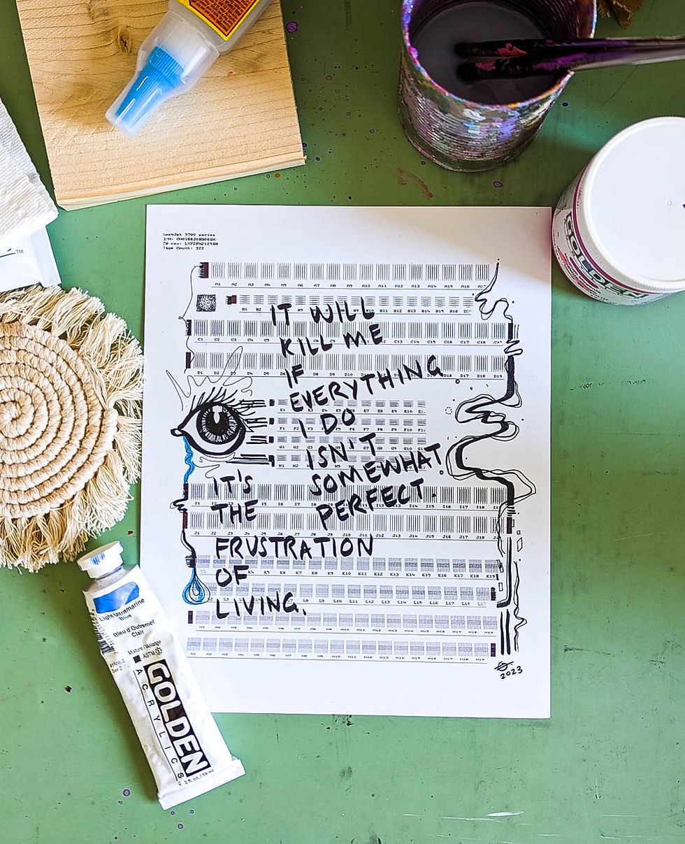 Test Print Inspirational Quote Abstract Wall Art Print by Studio Oddball in Montreal