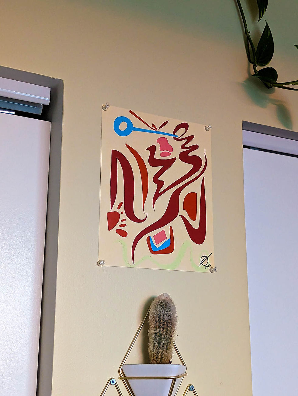 Glue No. 2 Earthy Boho Terracotta Abstract Painting Wall Art Print featured in British Vogue by Studio Oddball in Montreal