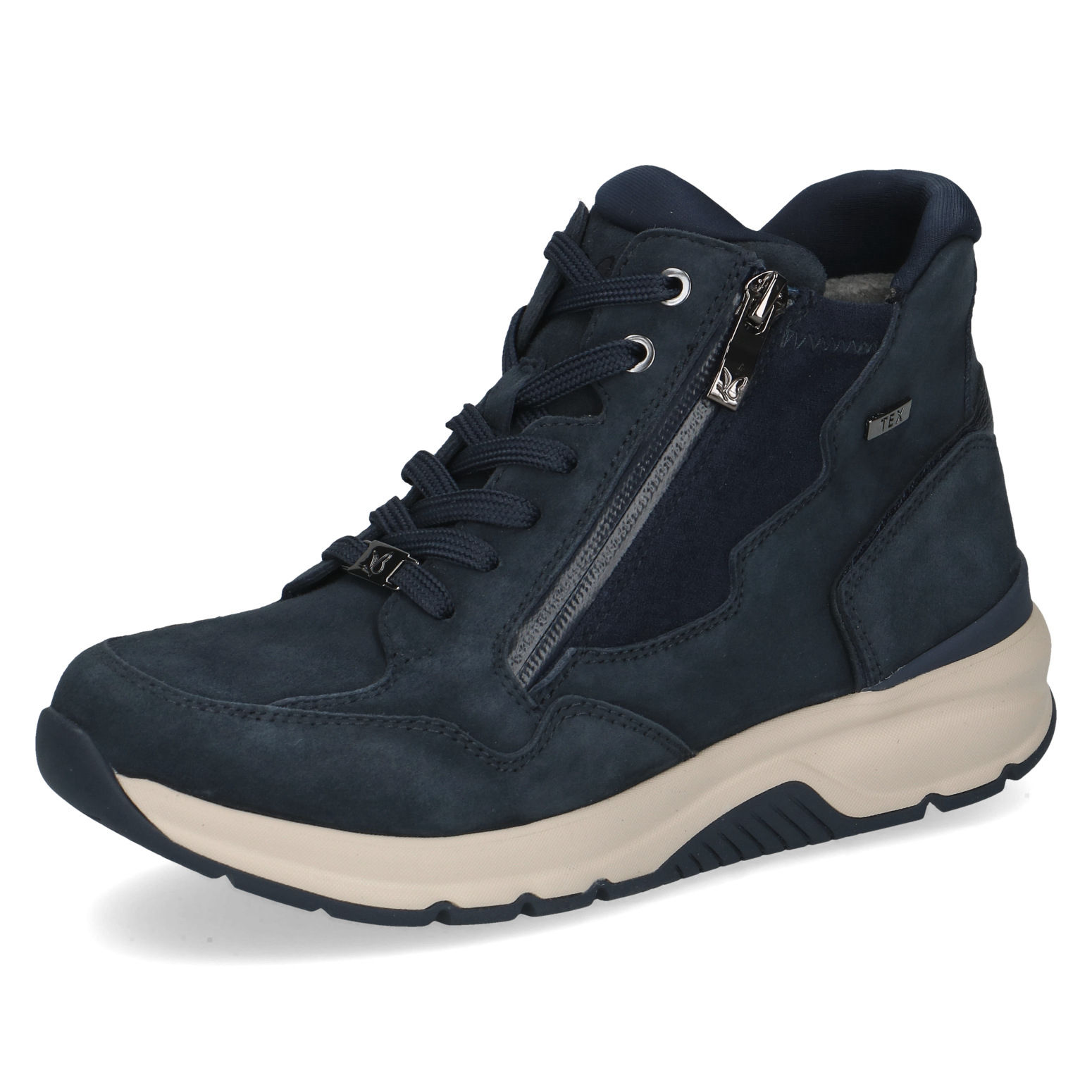 Caprice Ocean Blue Comb High Top Trainers