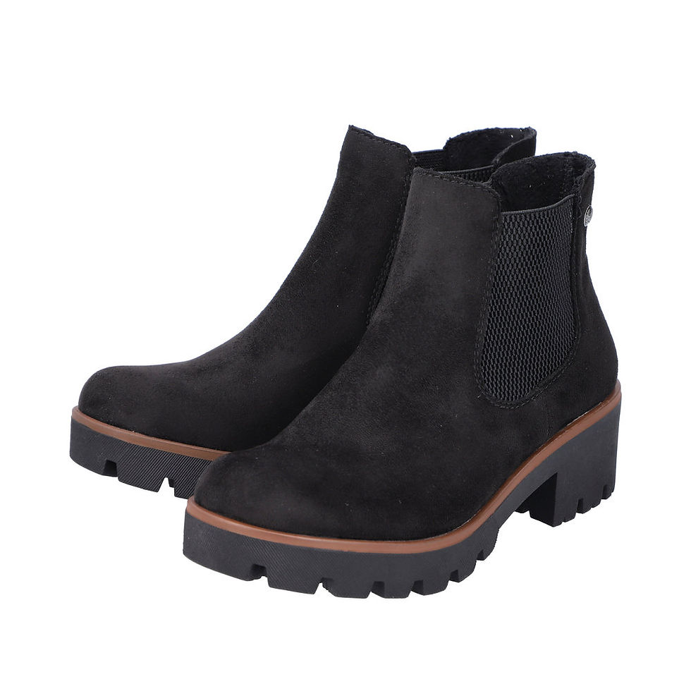 Thumbnail: Rieker Black Chelsea Ankle Boots