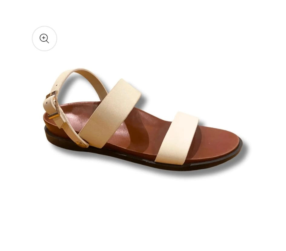 Moff Cream Two Strap Arch Support Sandals
