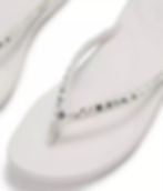 Thumbnail: Fitflop White Diamanté Flip flops