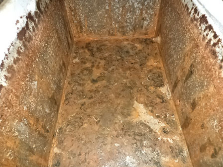 Cold Water Storage Tank with Heavy Corrosion