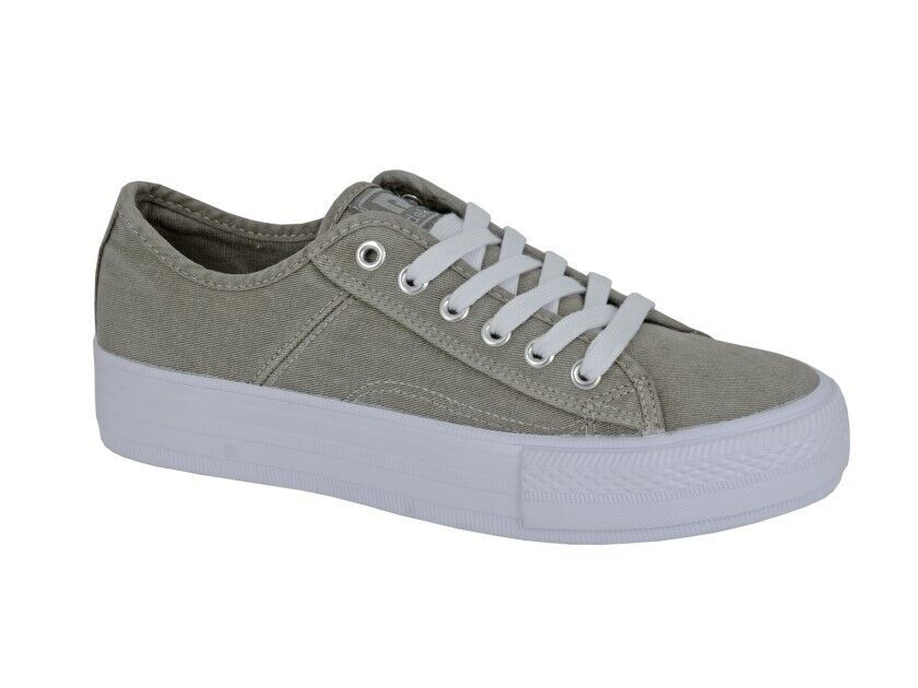 Thumbnail: Ladies thick sole canvas pumps.