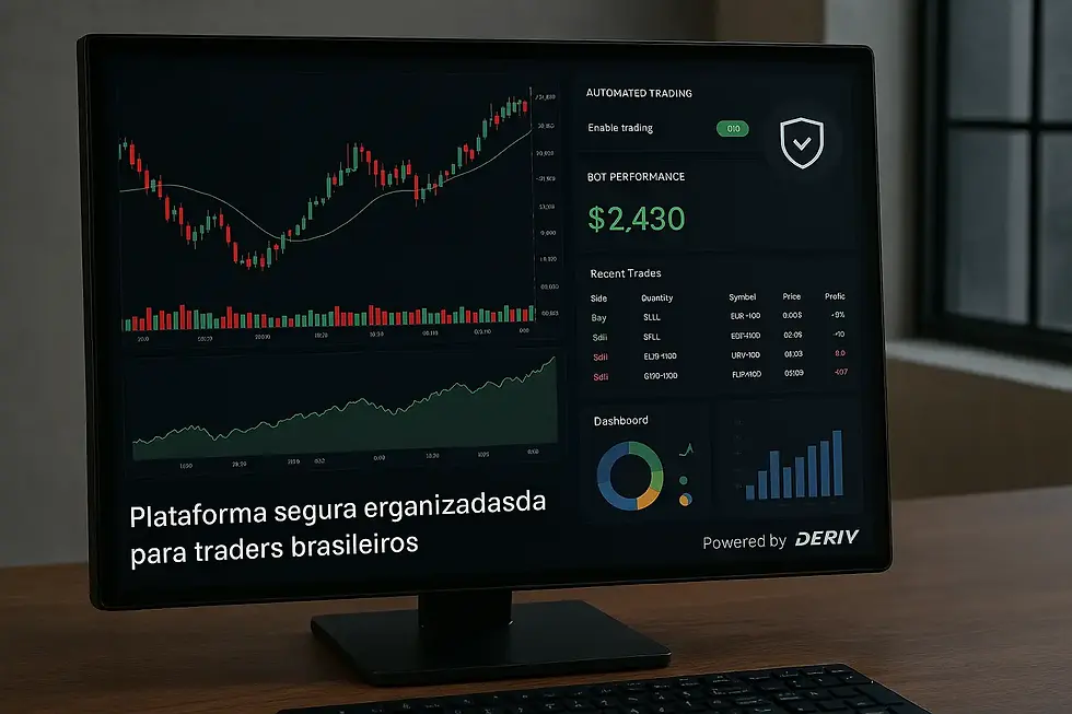 Plataforma Lucro Trader integrada à Deriv com segurança