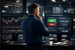 Decisão do trader entre operações manuais e automação com IA