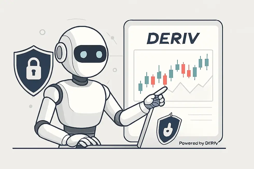 Robô de trading Deriv com segurança digital