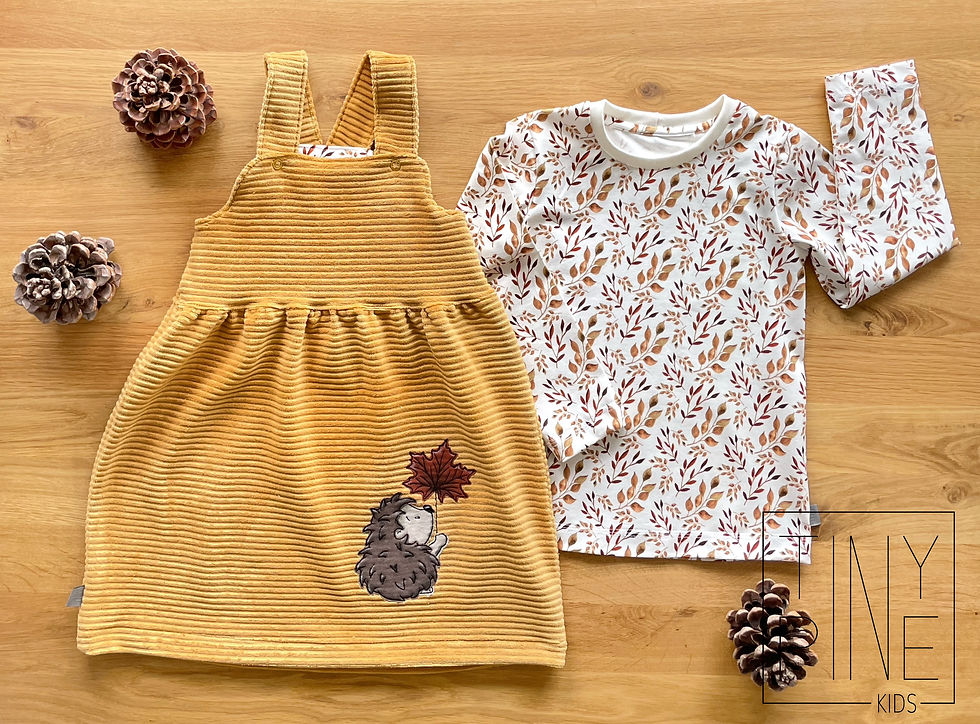 Miniaturbild:  Set Latzkleid und Shirt Herbstigel- Gr.110
