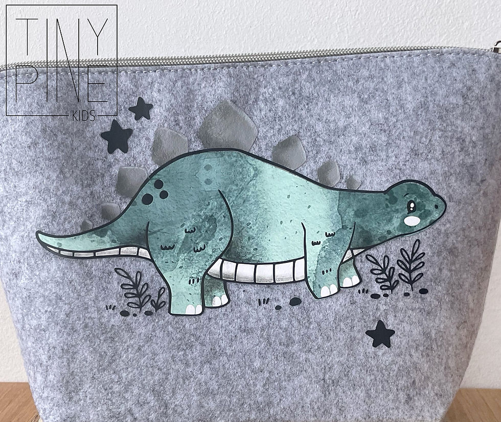 Miniaturbild: Filz-Reißverschlusstasche Stegosaurus
