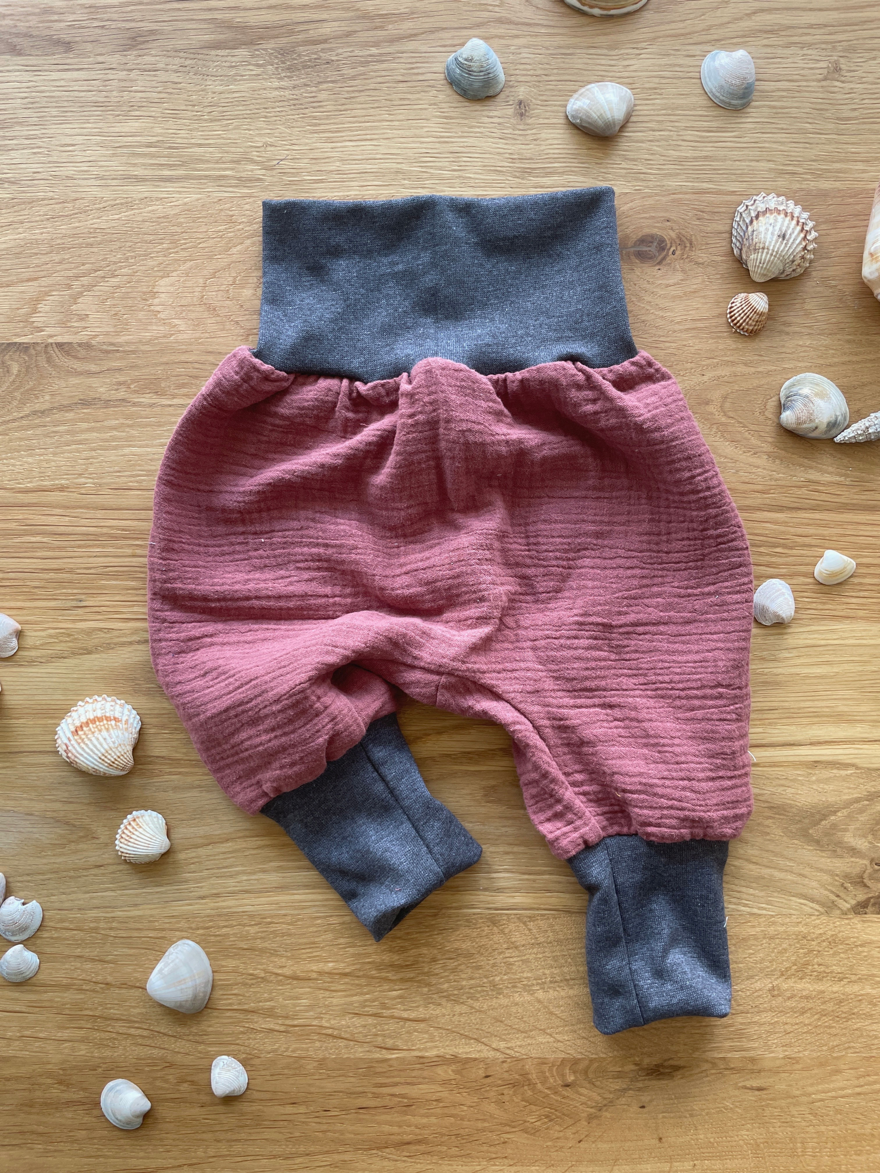 Musselin-Pumphose Rotbraun - Gr.62/68