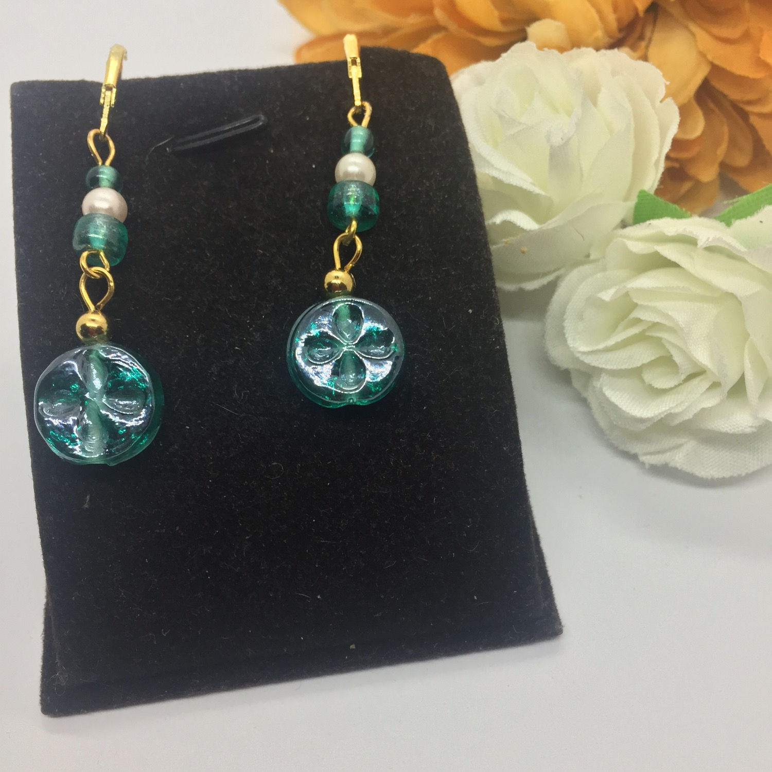 Turquoise double drop earrings