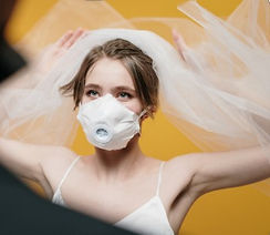 Bride in face Mask