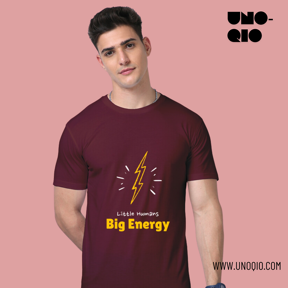 UNOQIO Little Human Big Energy Supima T-Shirt