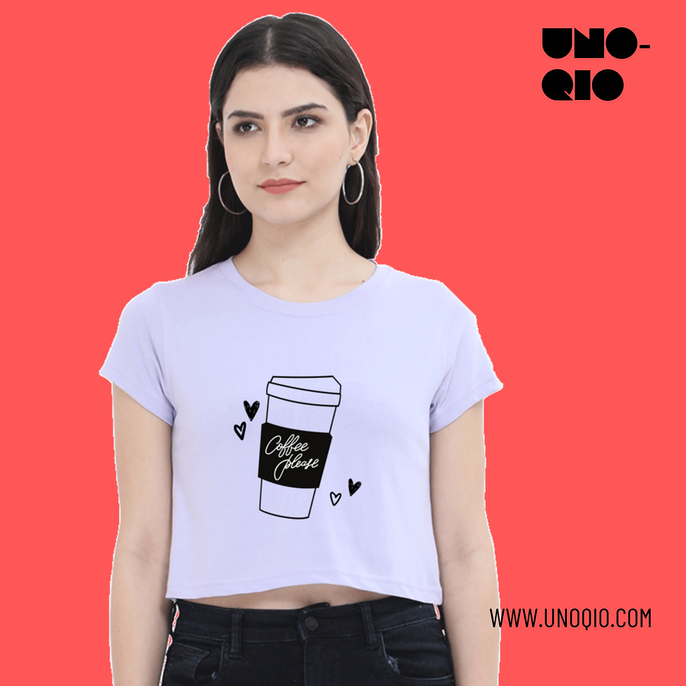 Thumbnail: UNOQIO Coffee Please Crop Top