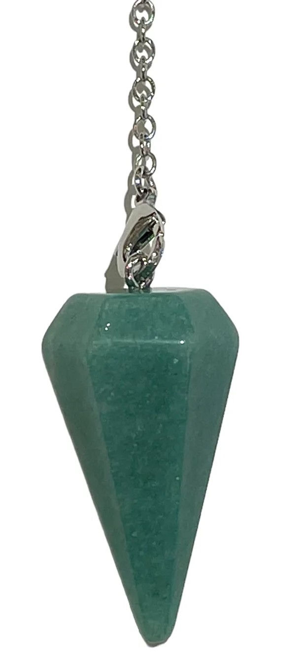 Miniature : Pendule cristal en Aventurine Verte