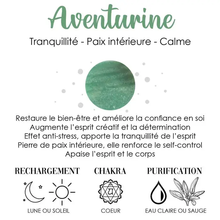 Miniature : Pendule cristal en Aventurine Verte