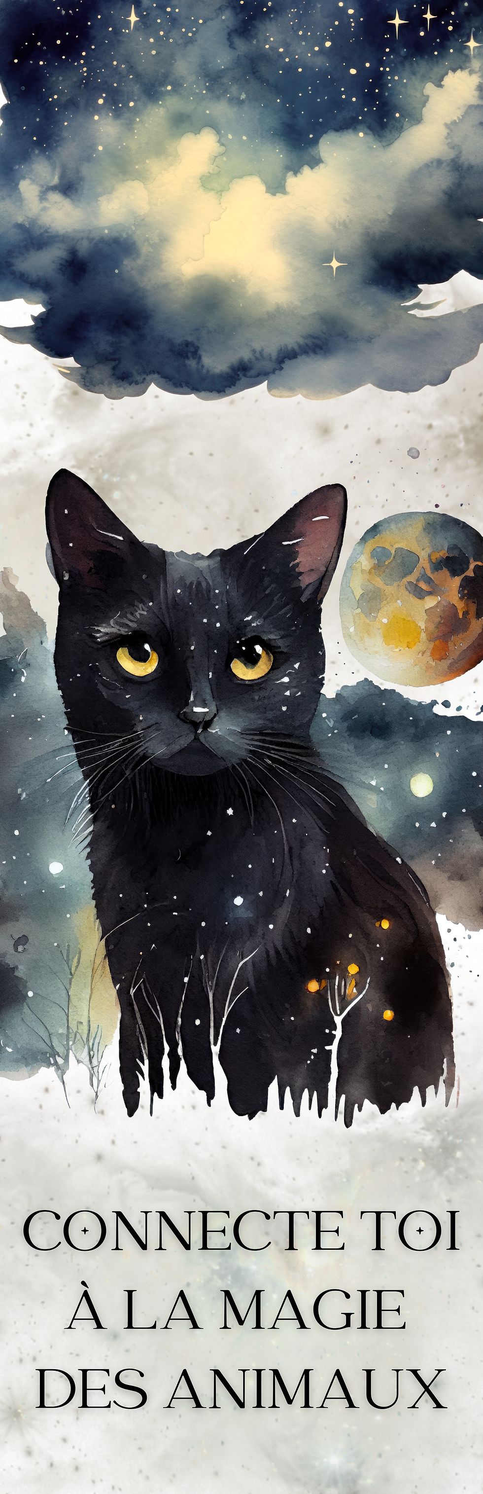 Miniature : Marque page Chat Noir 2
