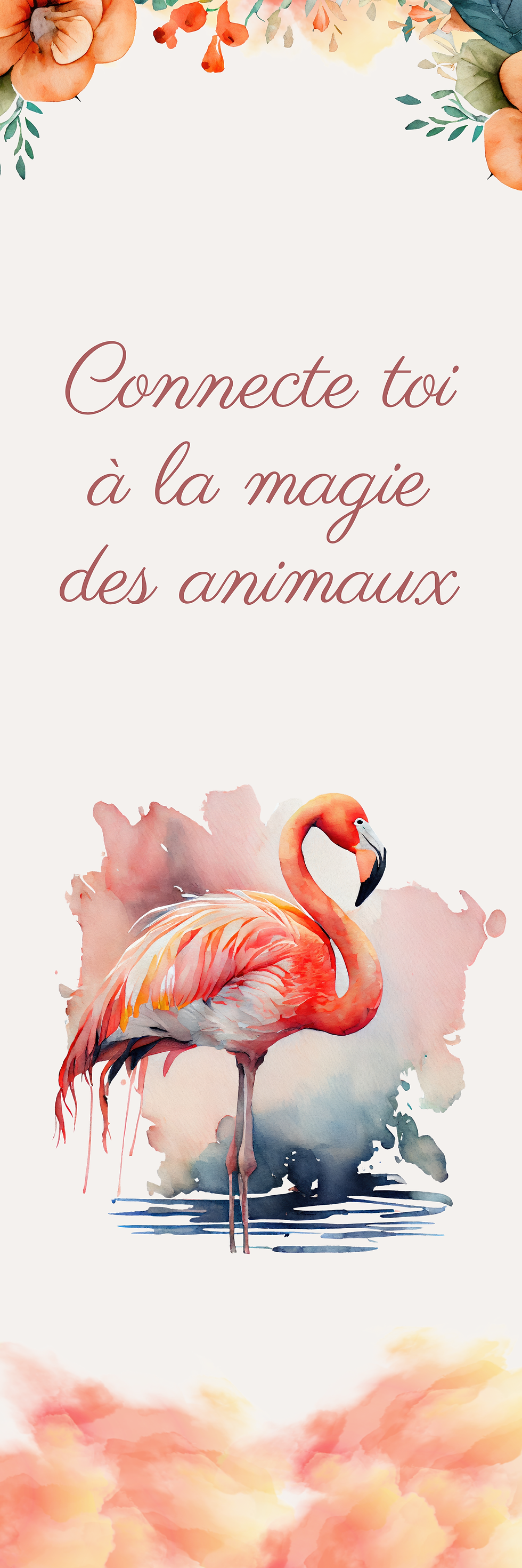 Miniature : Marque page Flamand Rose