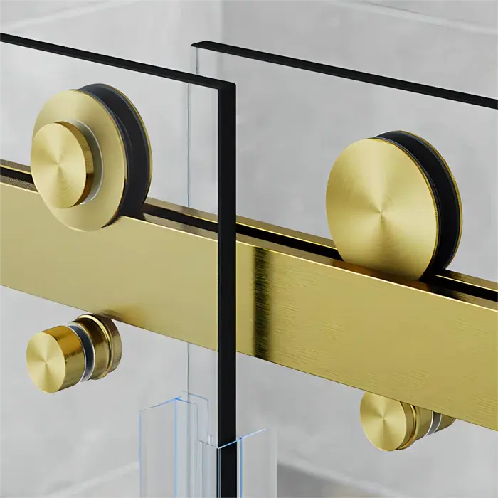 Thumbnail: 56-60"W x 76"H Double Sliding Frameless Shower Door