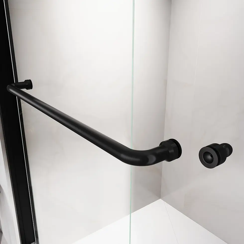 Thumbnail: UKD06-6060BN - Matte Black - Shower Door 4