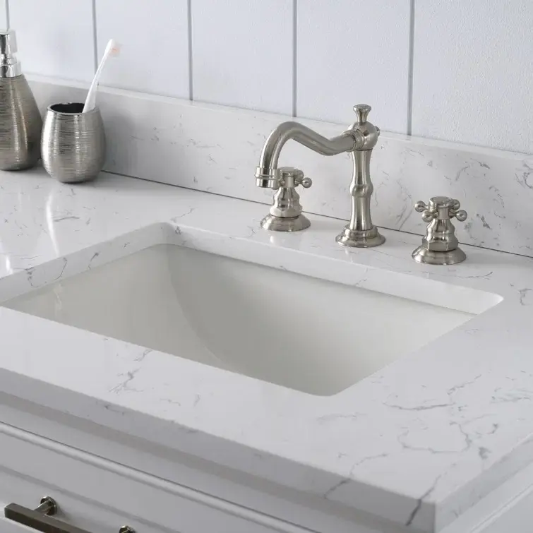 Thumbnail: Annaline 72'' Free-standing Double Bathroom Vanity with Engineered Stone Vanity