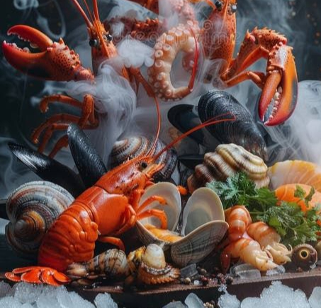 Arranged Food and Objects