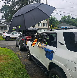 Some equipment and tools setup on a Toyota 4Runner