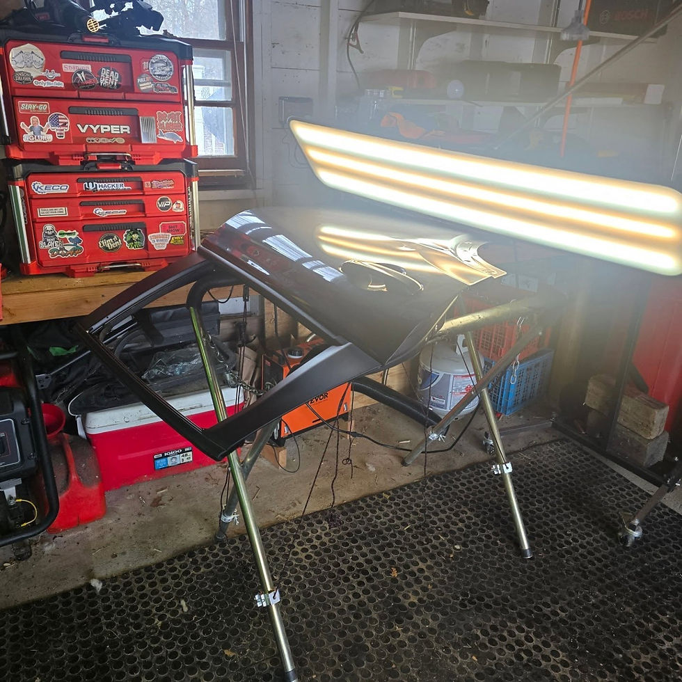 Before Repairs, on Stand with Light Reflection Picture