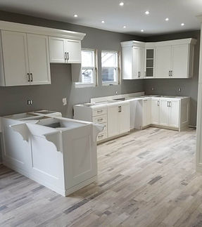 White kitchen cupboards