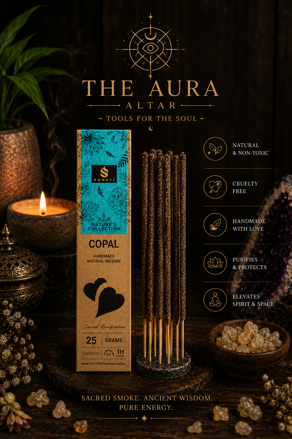 Copal Natural Incense Sticks – Sacred Purification & Spiritual Renewal
