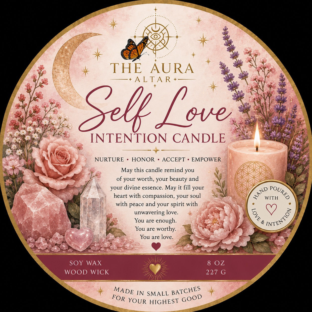 Self-Love Intention Candle — 8 oz