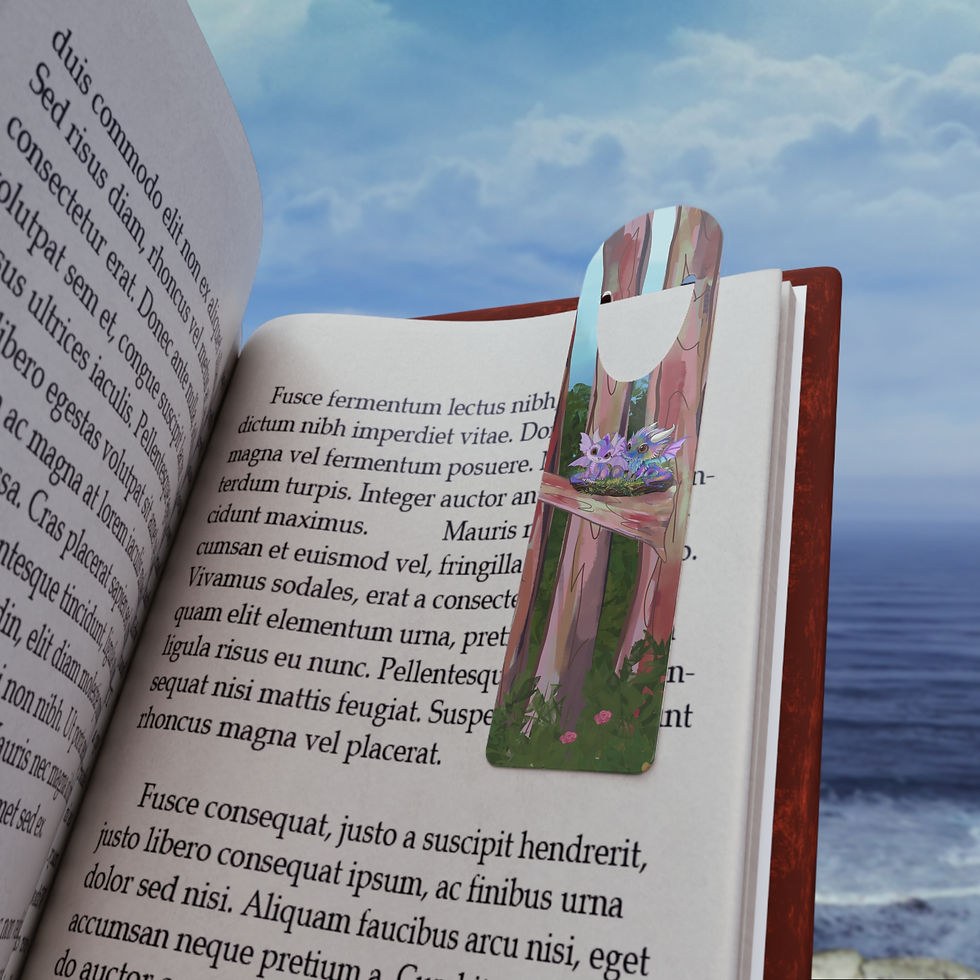 Thumbnail: Fairy Dragon Bookmark — Hand-Illustrated Fairy Dragon Metal Bookmark