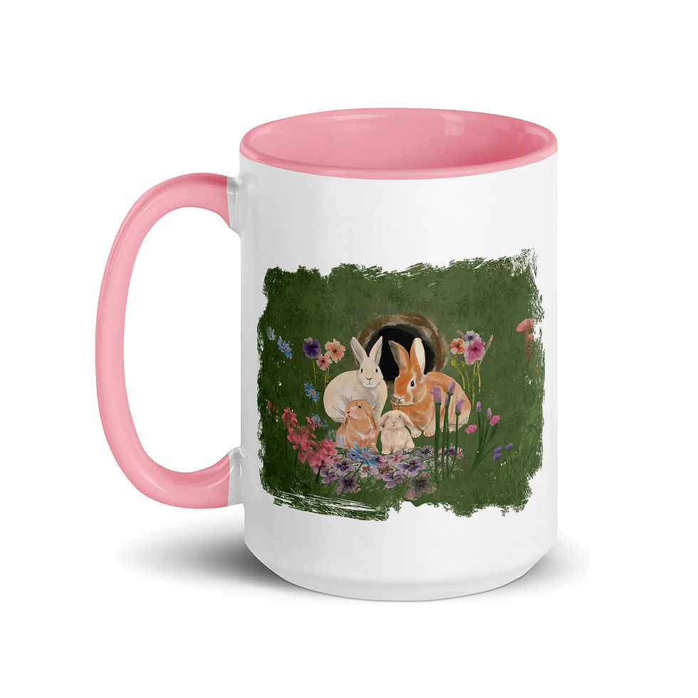 Thumbnail: Bunny Burrow 15 oz Mug with Color Inside