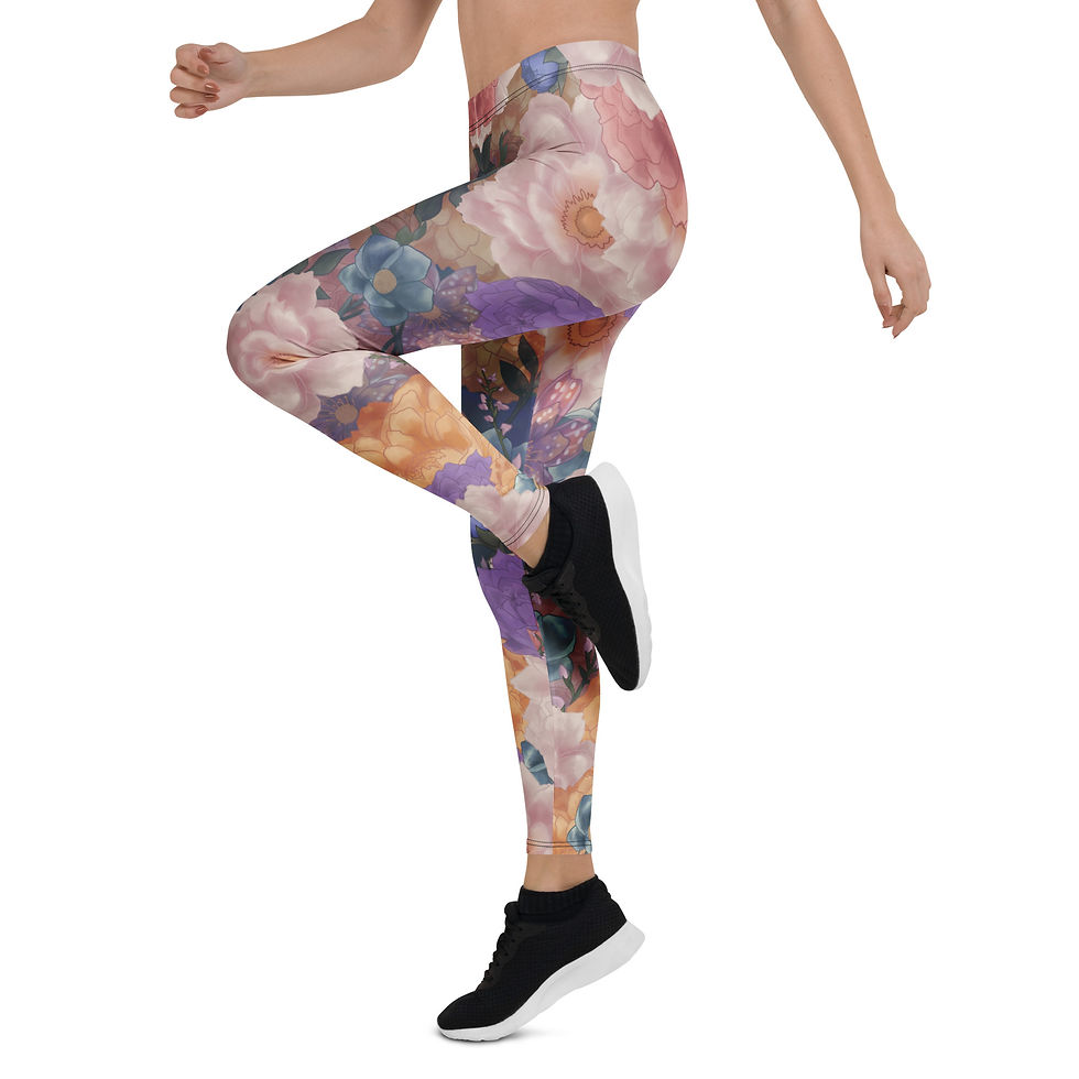 Thumbnail: Pink Unicorn Floral Leggings