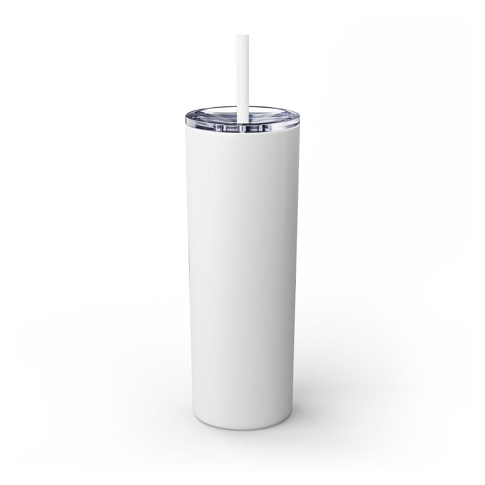 Thumbnail: Top 10 Blue Skinny Tumbler with Straw, 20oz