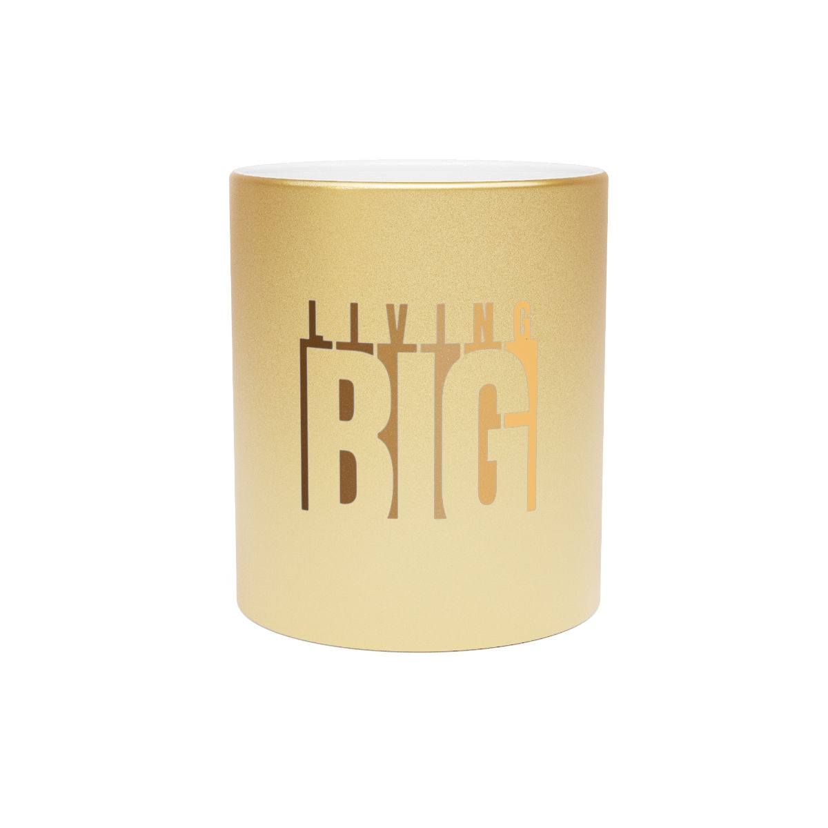 Living Big Metallic Mug (Silver\Gold)