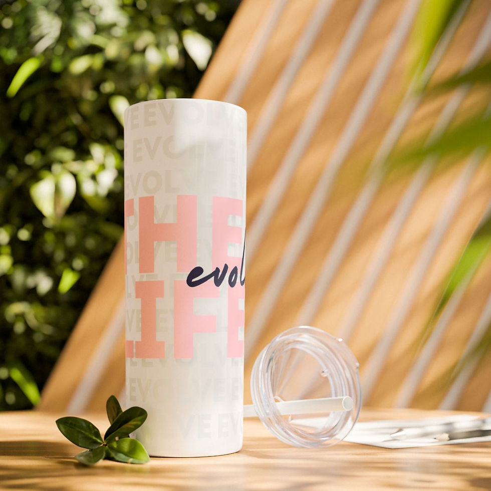 Thumbnail: The Evolve Life Skinny Tumbler with Straw, 20oz