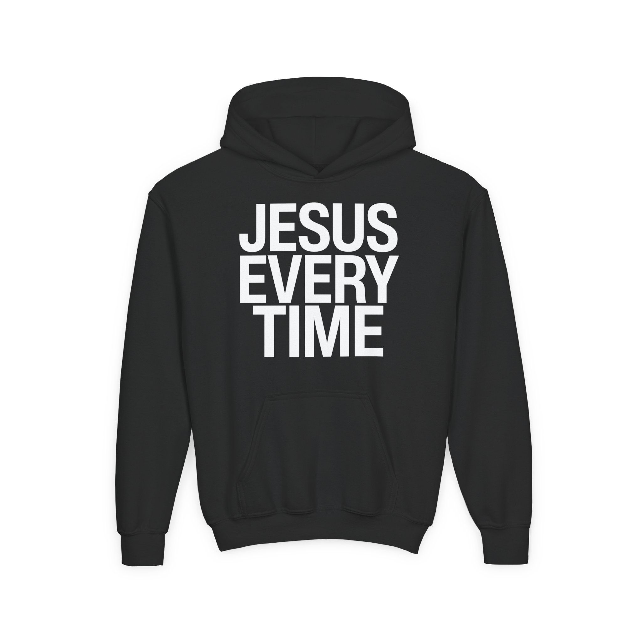 Jesus Every Time Youth Hoodie Black