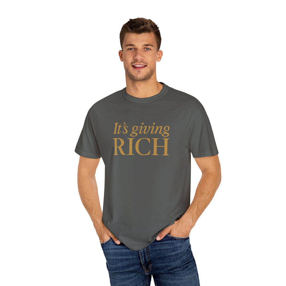 Thumbnail: It's Giving Rich Statement Tee: Casual Fashion, Everyday Style, Unisex T-shirt