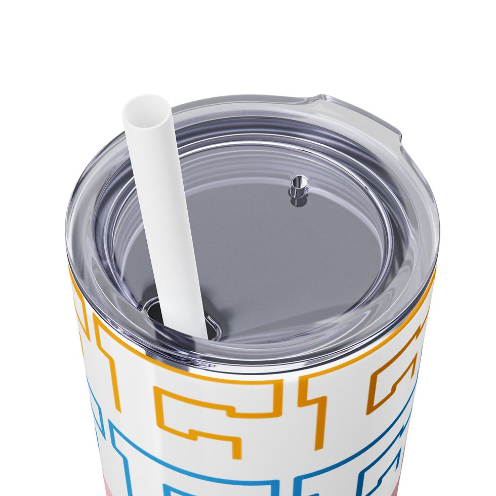 Thumbnail: Skinny Tumbler with Straw, 20oz