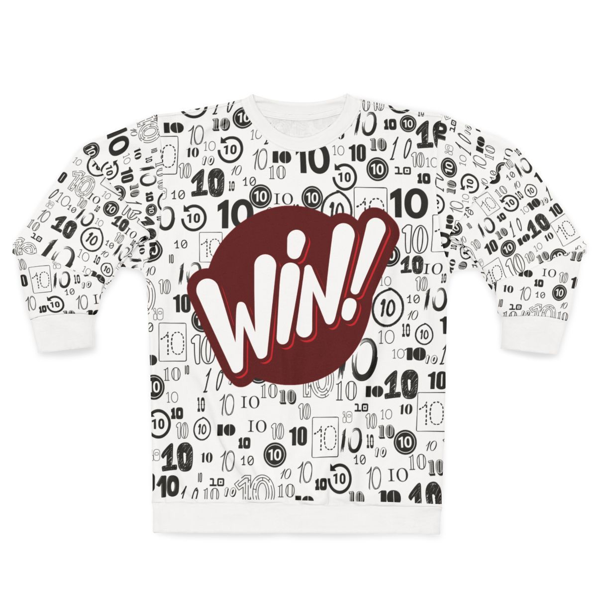 10 to Win Red Unisex Sweatshirt (AOP)