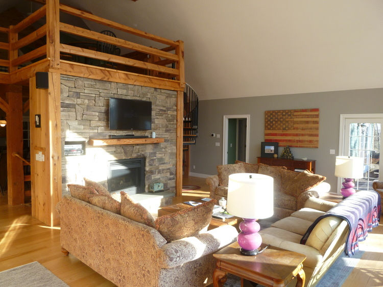 Fireplace and TV