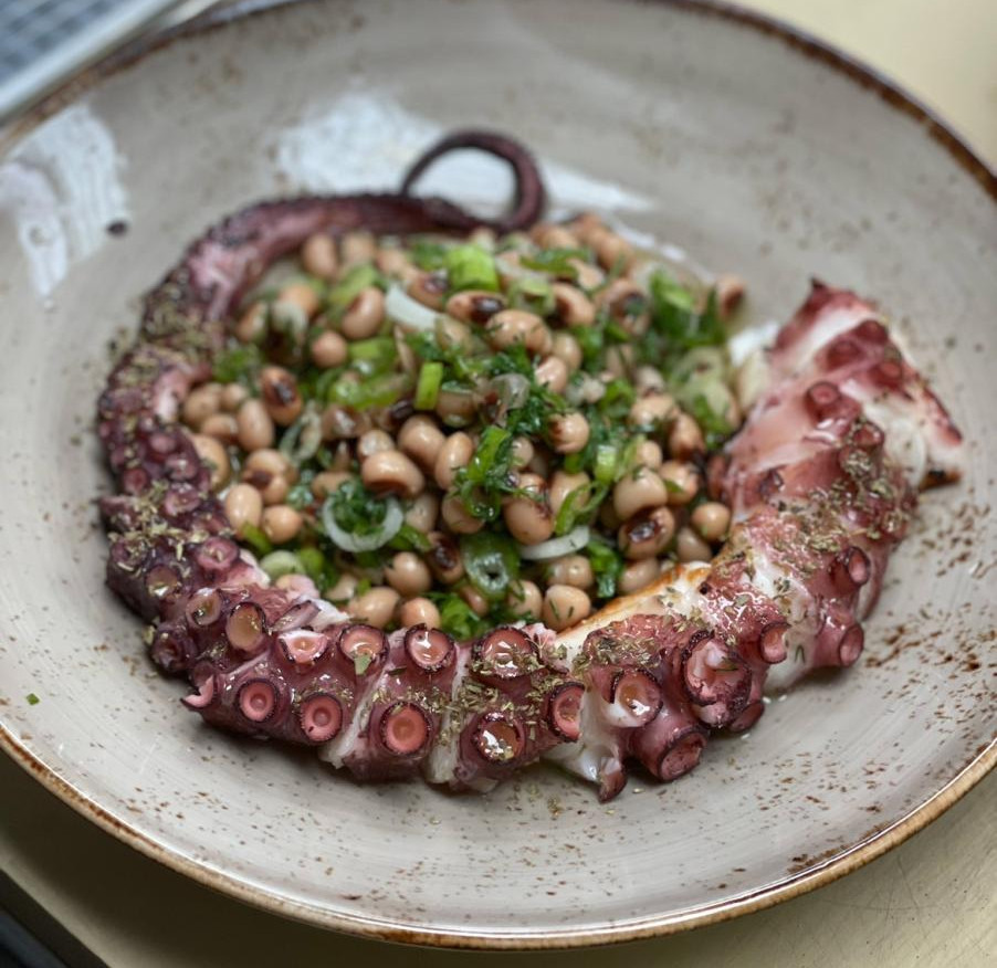 Greek octopus dish by Chef Nicholas Poulmentis